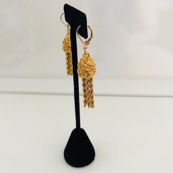 Kate Spade Gold Tone Tassel Earrings - Picture 2 of 9